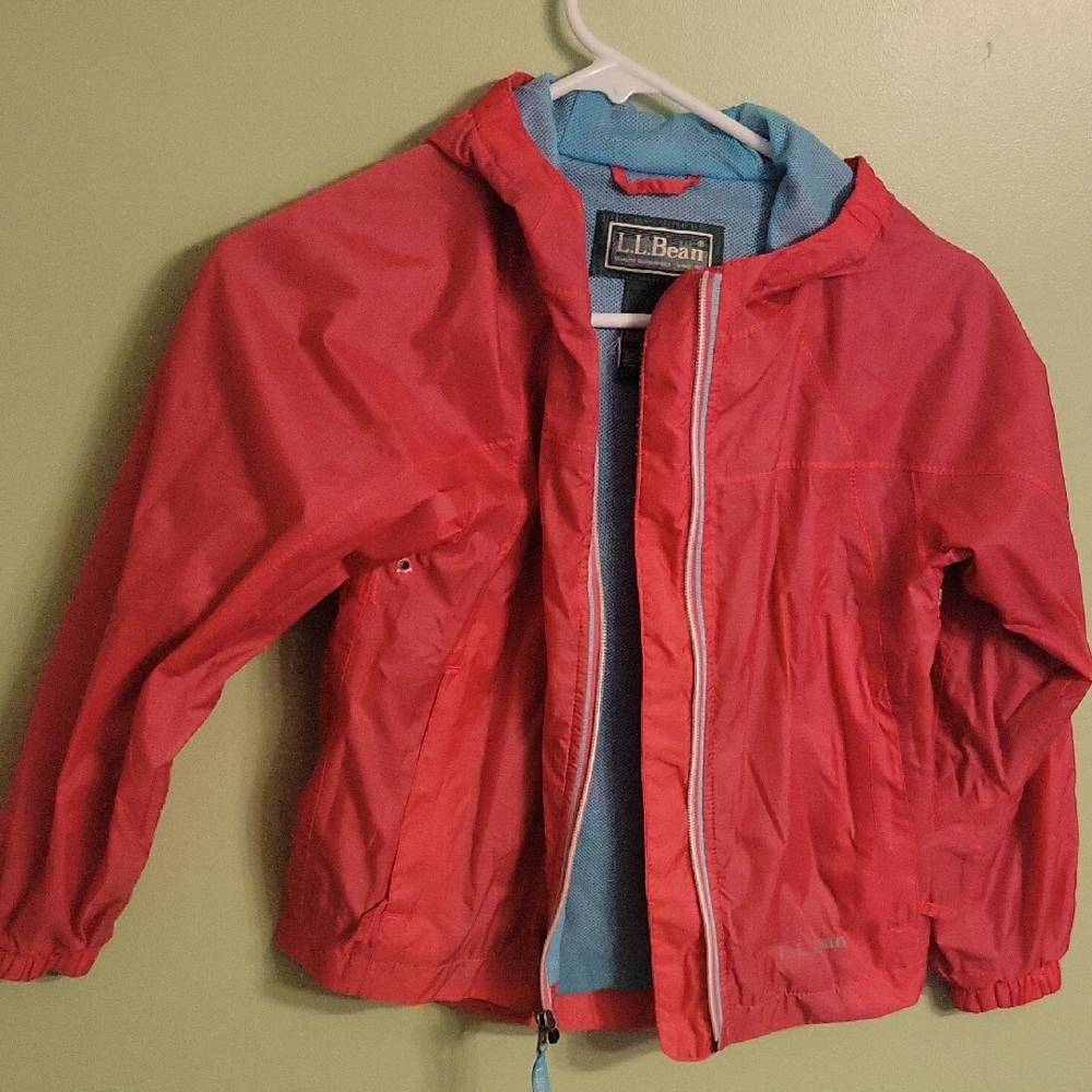 L.L. Bean Kids Red and Blue Raincoat